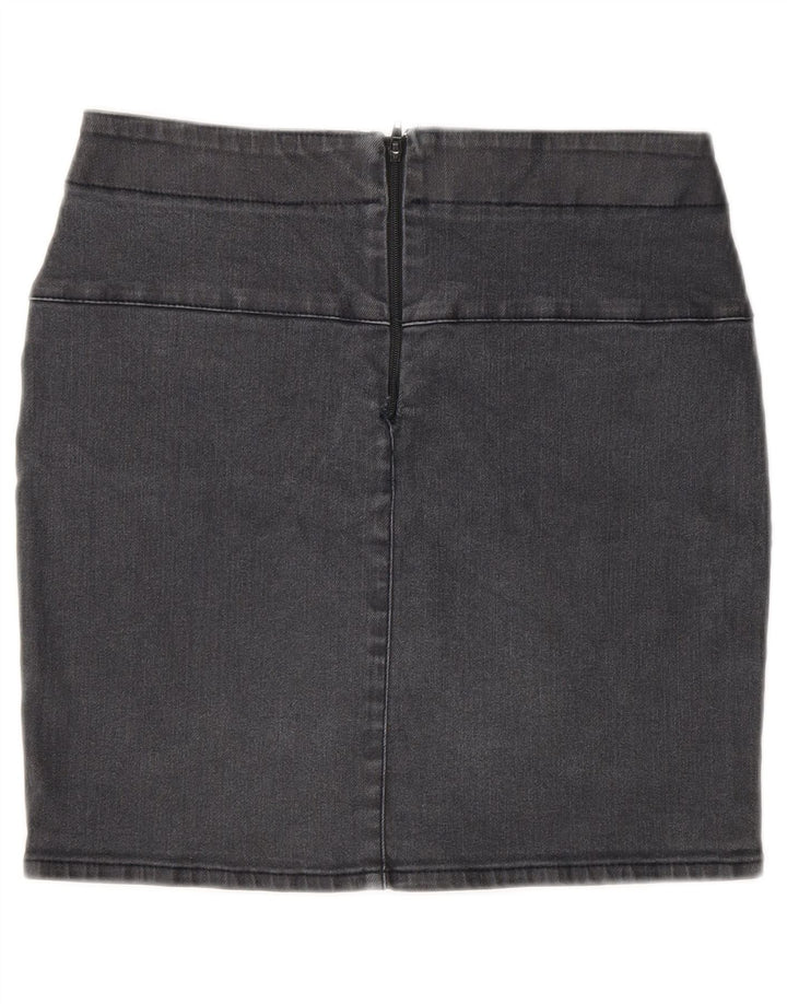 Zara Womens Mini Denim Skirt EU 36 XS W26 Grey