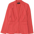 Marks & Spencer Womens 1 Button Blazer Jacket UK 8 Small Pink Polyester