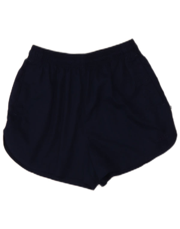 Adidas Womens Sport Shorts UK 12 Medium Navy Blue Polyester