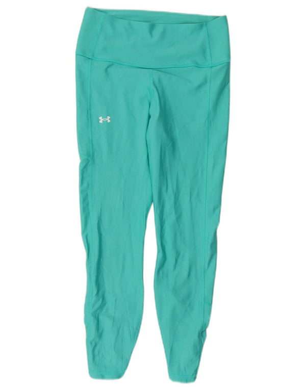 Under Armour Womens Capri Leggings UK 12 Medium Turquoise Polyester