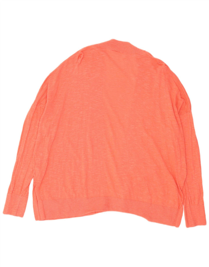 Gap Womens Oversized Open Cardigan Sweater UK 18 XL Orange Cotton