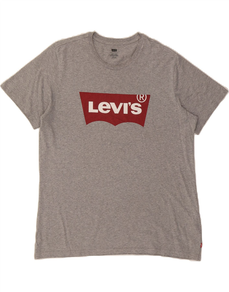 LEVI'S Mens Graphic T-Shirt Top XL Grey Cotton Vintage Levi's and Second-Hand Levi's from Messina Hembry 