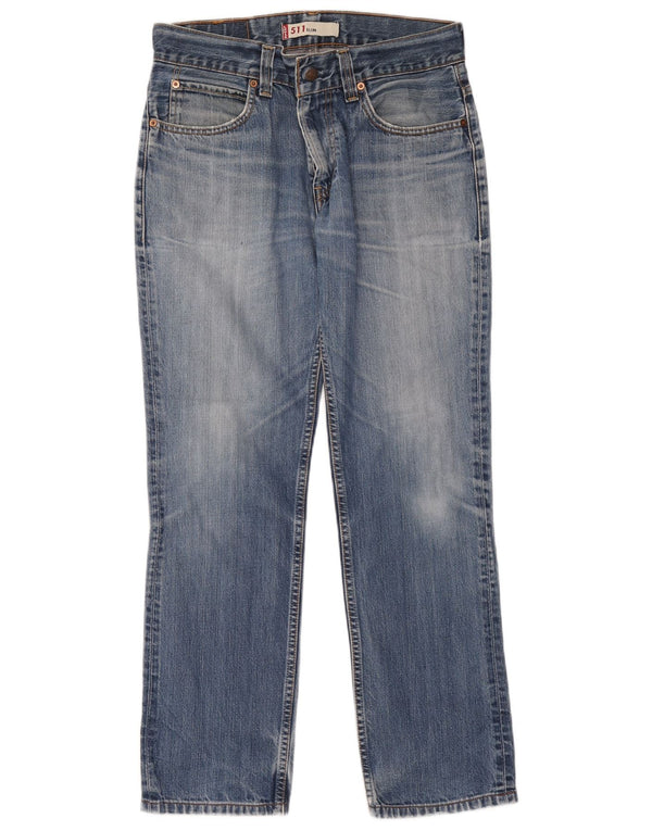 Levi's Mens 511 Slim Jeans W34 L34 Blue Cotton
