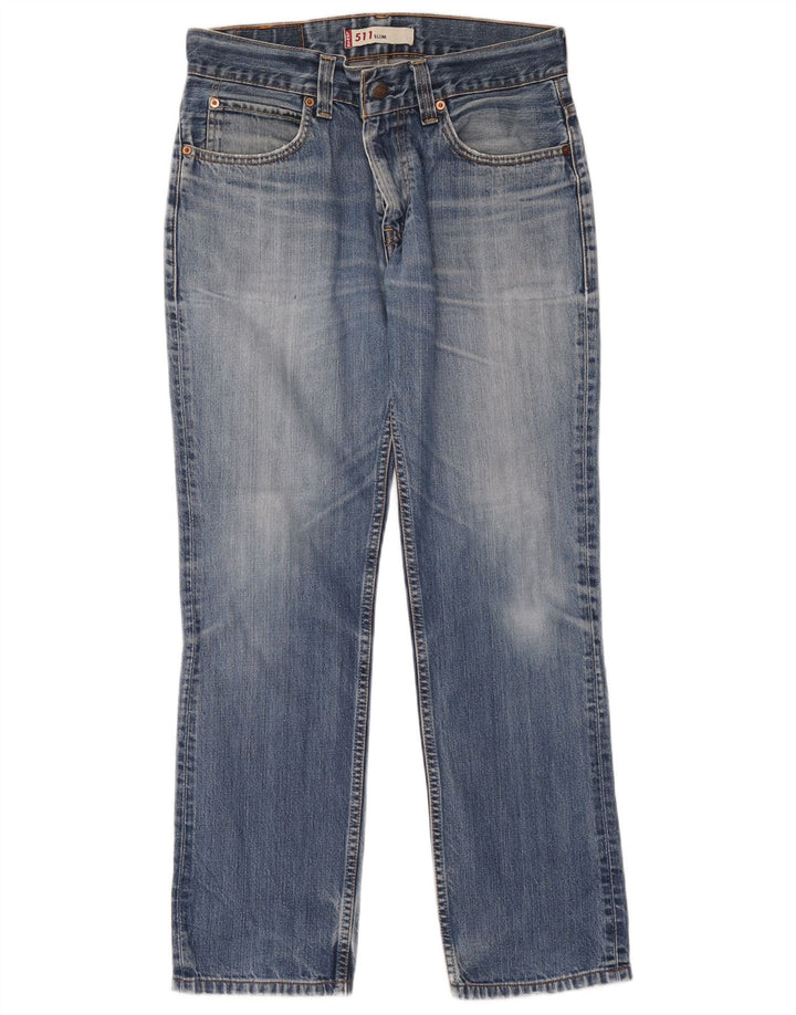 Levi's Mens 511 Slim Jeans W34 L34 Blue Cotton