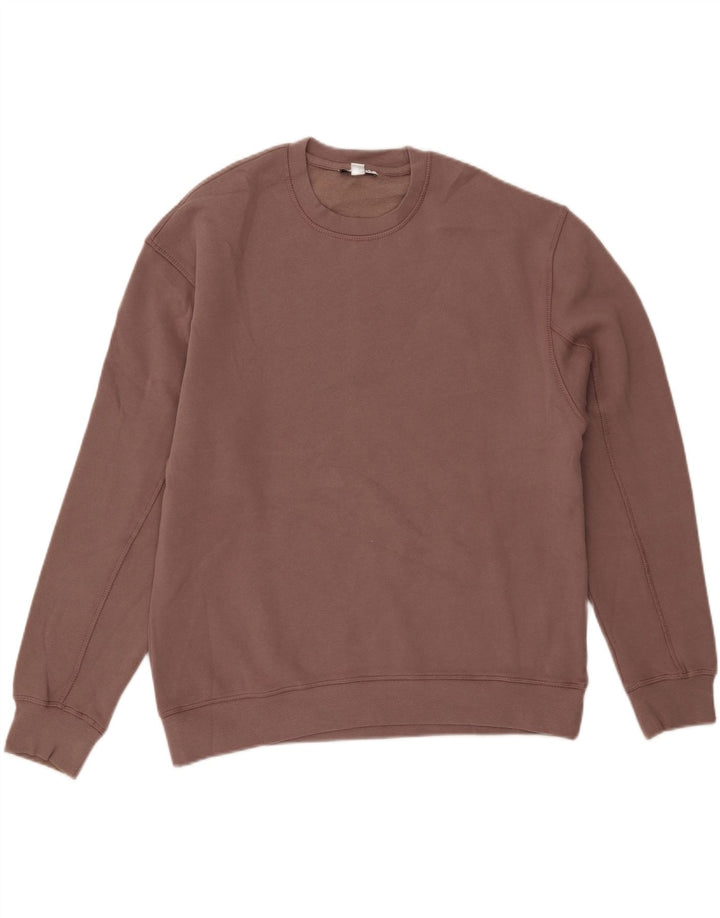 TOPSHOP Womens Oversized Sweatshirt Jumper UK 14 Medium Pink Cotton