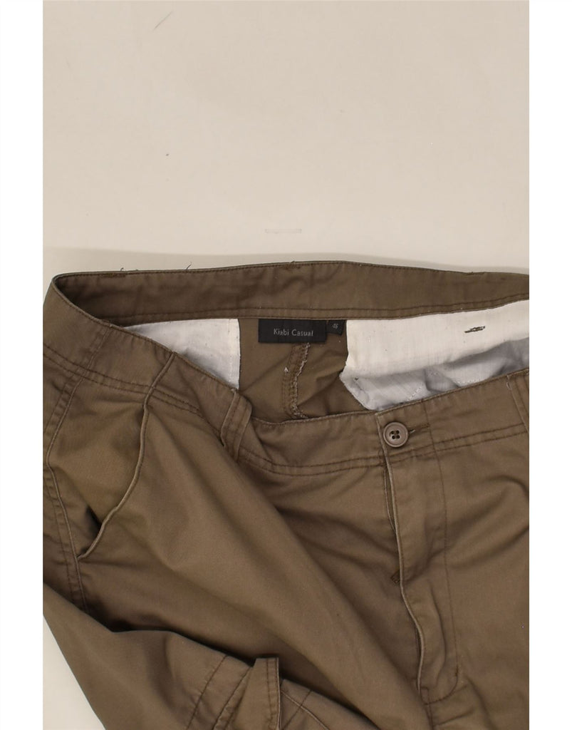 KIABI Mens Straight Cargo Trousers W38 L30 Brown Polyester | Vintage Kiabi | Thrift | Second-Hand Kiabi | Used Clothing | Messina Hembry 