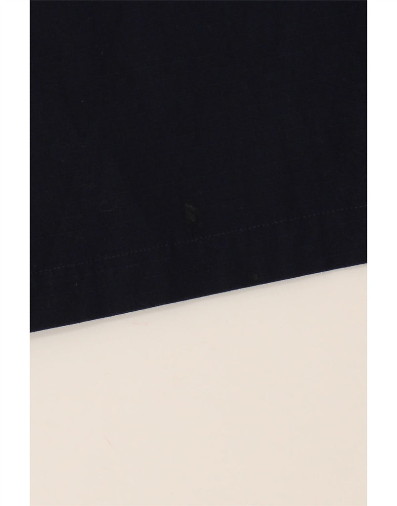 MARKS & SPENCER Mens Short Sleeve Shirt 4XL Navy Blue Cotton Vintage Marks & Spencer and Second-Hand Marks & Spencer from Messina Hembry 