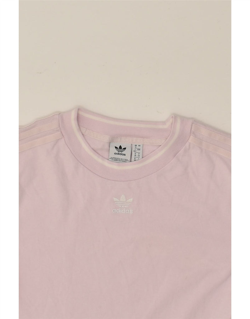 ADIDAS Womens T-Shirt Dress UK 12 Medium  Pink Cotton | Vintage Adidas | Thrift | Second-Hand Adidas | Used Clothing | Messina Hembry 