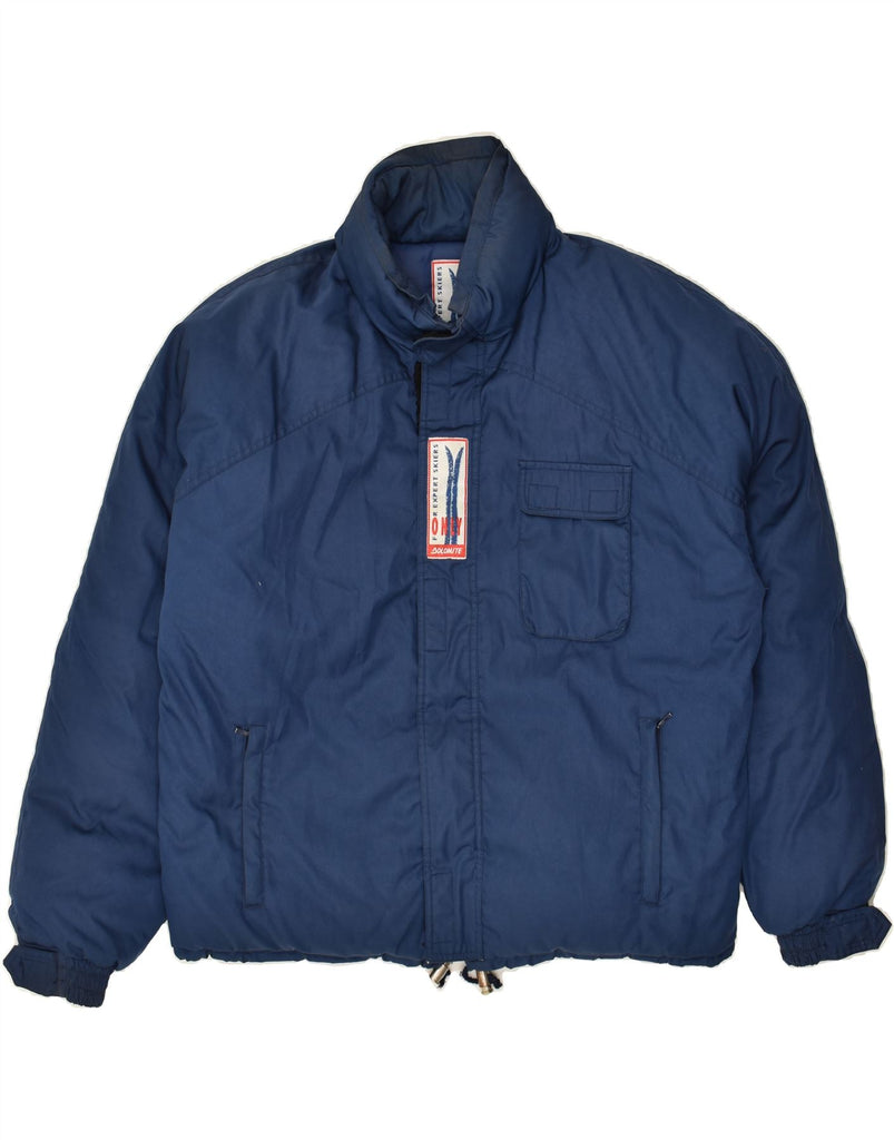 DOLOMITE Mens Loose Fit Padded Jacket UK 38 Medium Navy Blue Polyester | Vintage Dolomite | Thrift | Second-Hand Dolomite | Used Clothing | Messina Hembry 