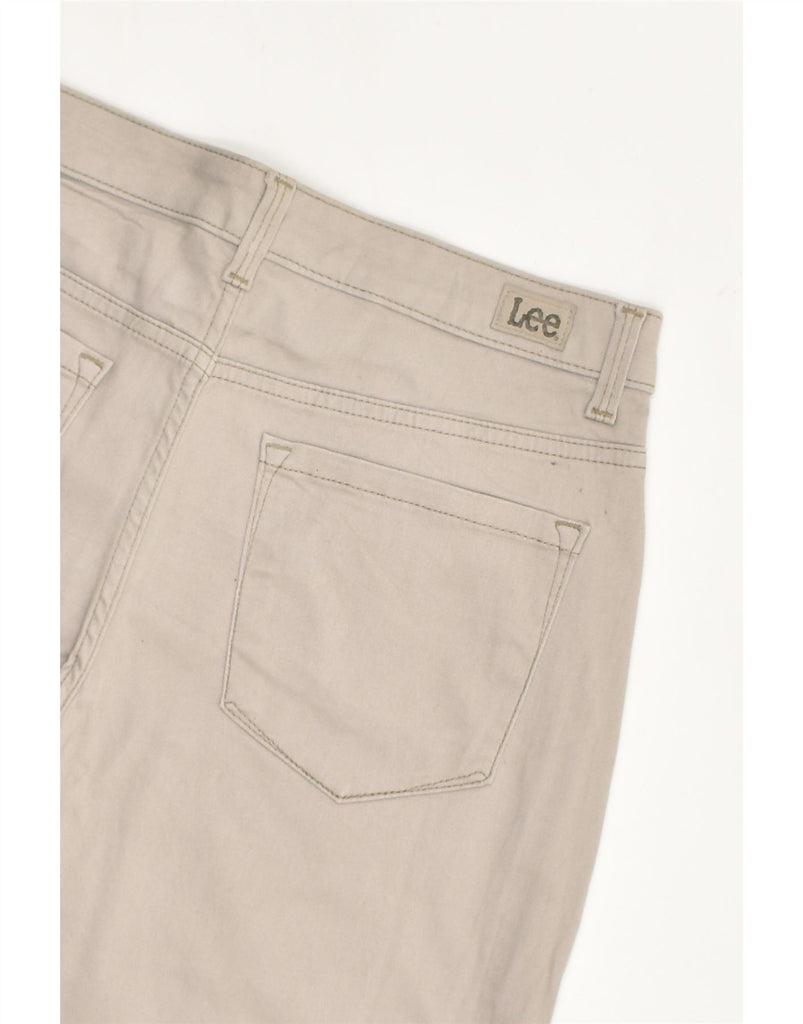 LEE Womens Slim Straight Casual Trousers US 12 Large W32 L32  Grey Cotton | Vintage Lee | Thrift | Second-Hand Lee | Used Clothing | Messina Hembry 