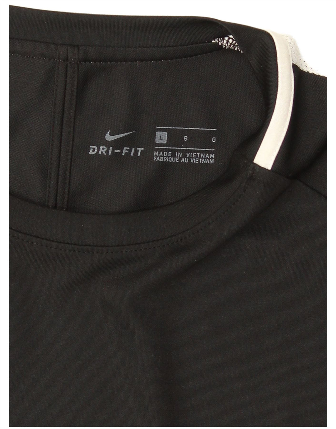 Nike Mens Dri Fit T-Shirt Top Large Black Colourblock
