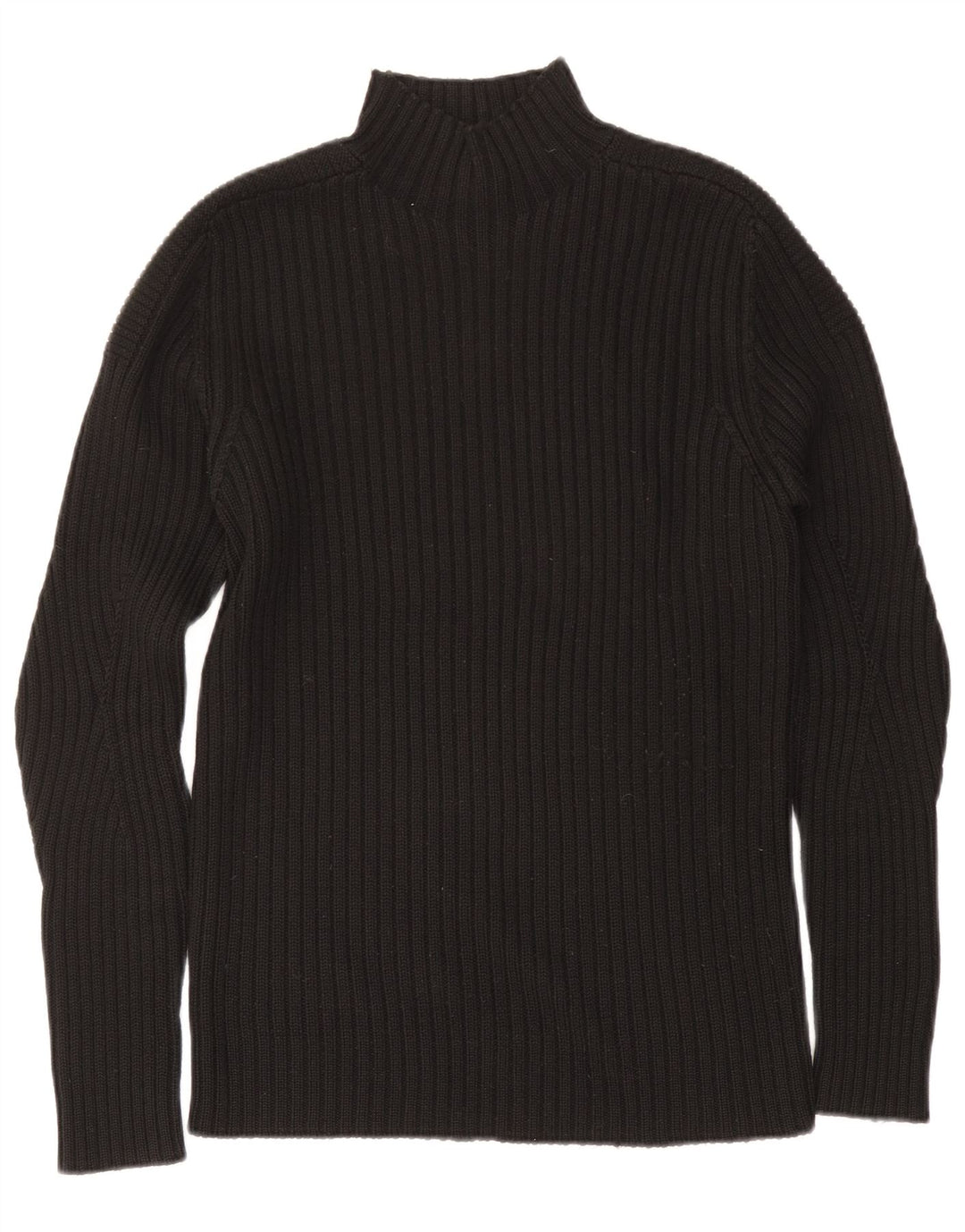 Hugo Boss Mens Turtle Neck Jumper Sweater Large Black Wool