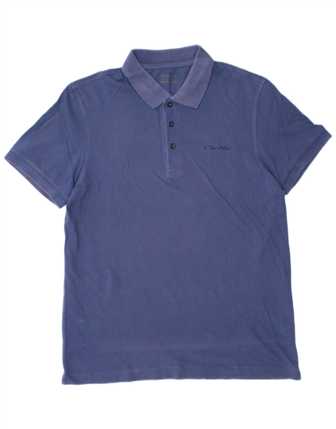 Lotto Mens Polo Shirt Large Blue Cotton
