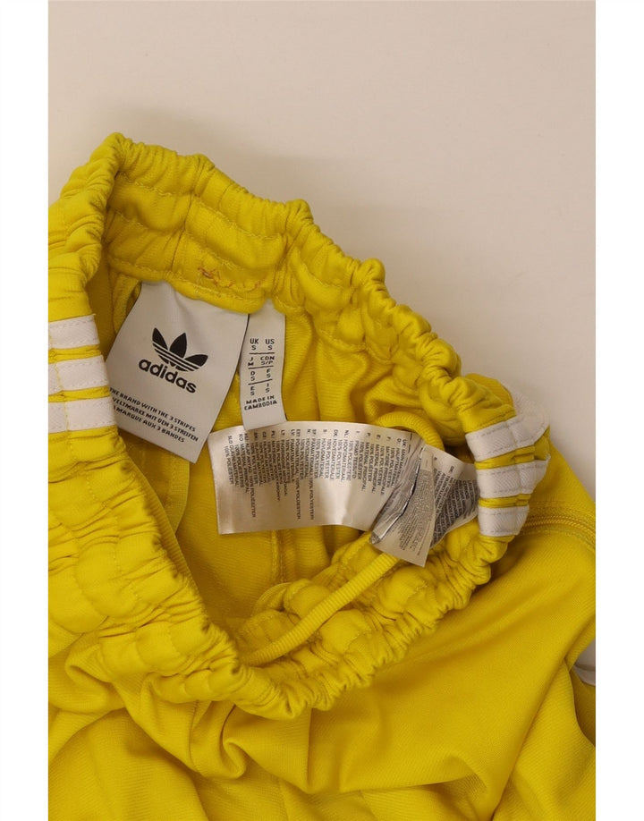 ADIDAS Womens Tracksuit Trousers UK 8 Small  Yellow Polyester