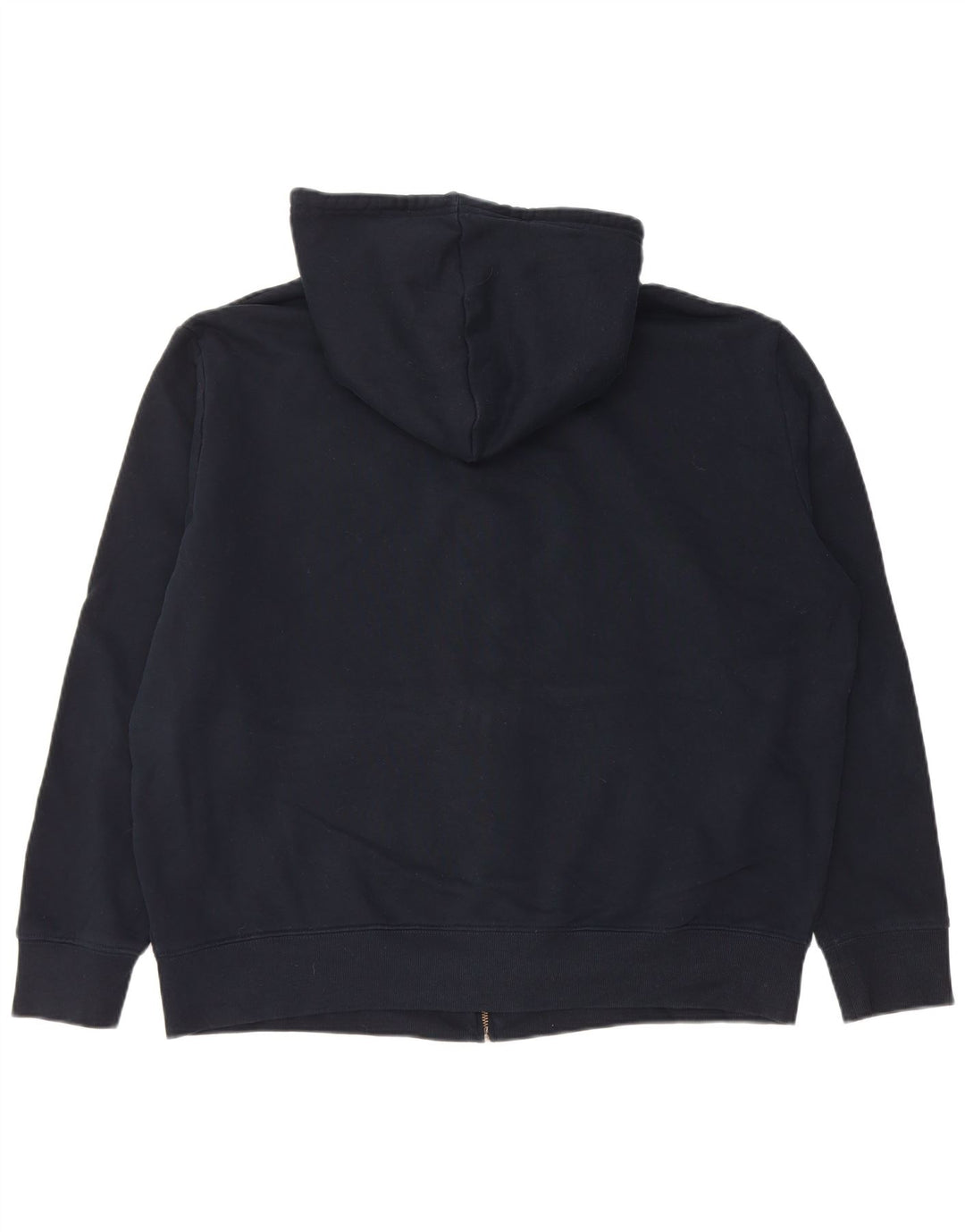 Marks & Spencer Mens Zip Hoodie Sweater XL Navy Blue Cotton