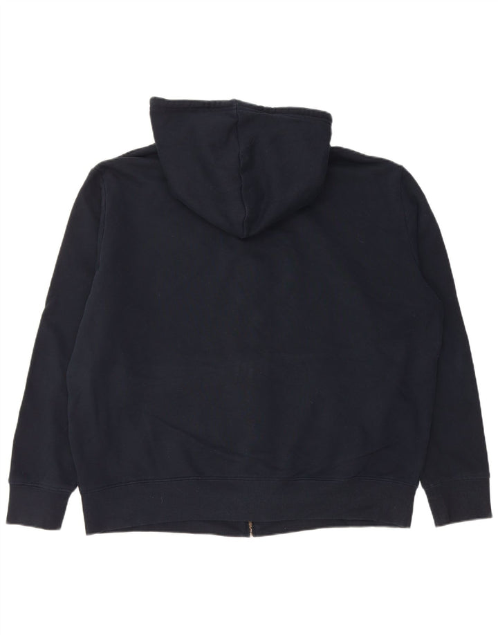 Marks & Spencer Mens Zip Hoodie Sweater XL Navy Blue Cotton