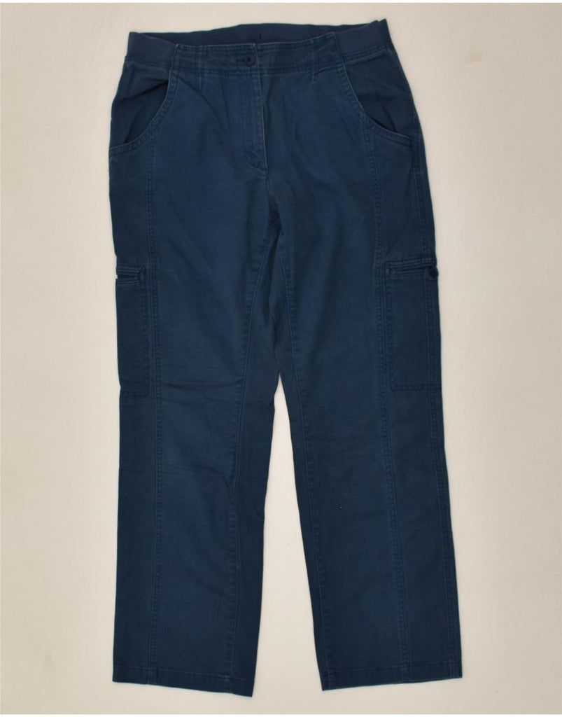 L.L.BEAN Womens Classic Fit Cargo Trousers US 6 Medium W32 L29 Blue Cotton | Vintage L.L.Bean | Thrift | Second-Hand L.L.Bean | Used Clothing | Messina Hembry 