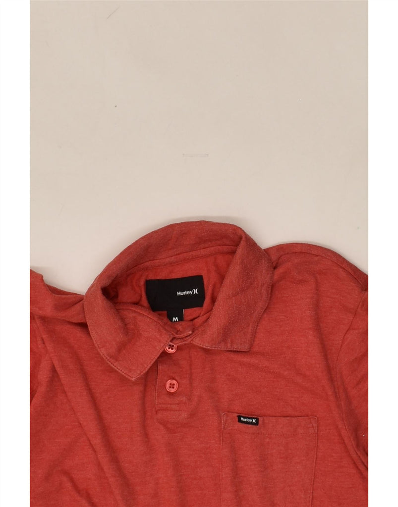 HURLEY Mens Polo Shirt Medium Red Cotton | Vintage Hurley | Thrift | Second-Hand Hurley | Used Clothing | Messina Hembry 