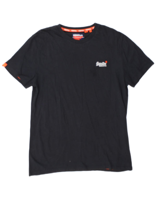 Superdry Mens T-Shirt Top XL Black Cotton