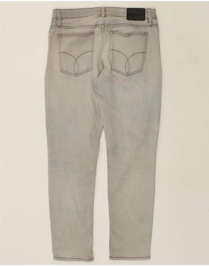 CALVIN KLEIN Mens Slim Straight Jeans W34 L32 Grey Cotton | Vintage Calvin Klein | Thrift | Second-Hand Calvin Klein | Used Clothing | Messina Hembry 