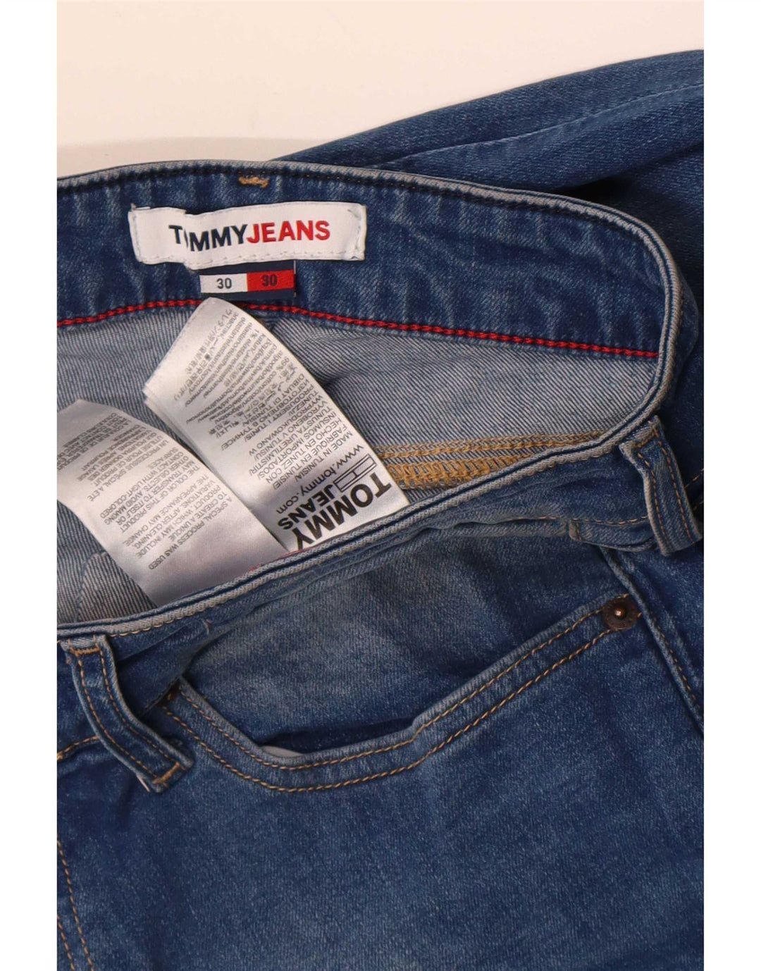 Tommy Hilfiger Mens Slim Jeans W30 L30 Blue Cotton