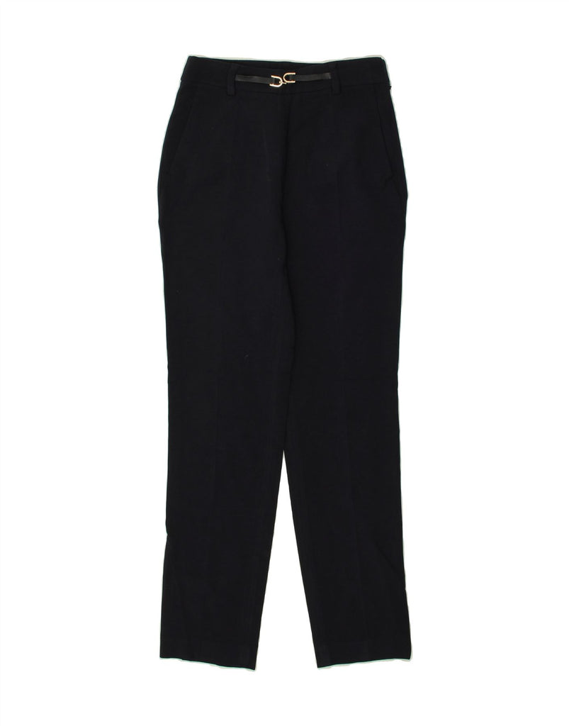 MASSIMO DUTTI Womens Slim Casual Trousers EU 34 2XS W26 L28 Navy Blue | Vintage Massimo Dutti | Thrift | Second-Hand Massimo Dutti | Used Clothing | Messina Hembry 