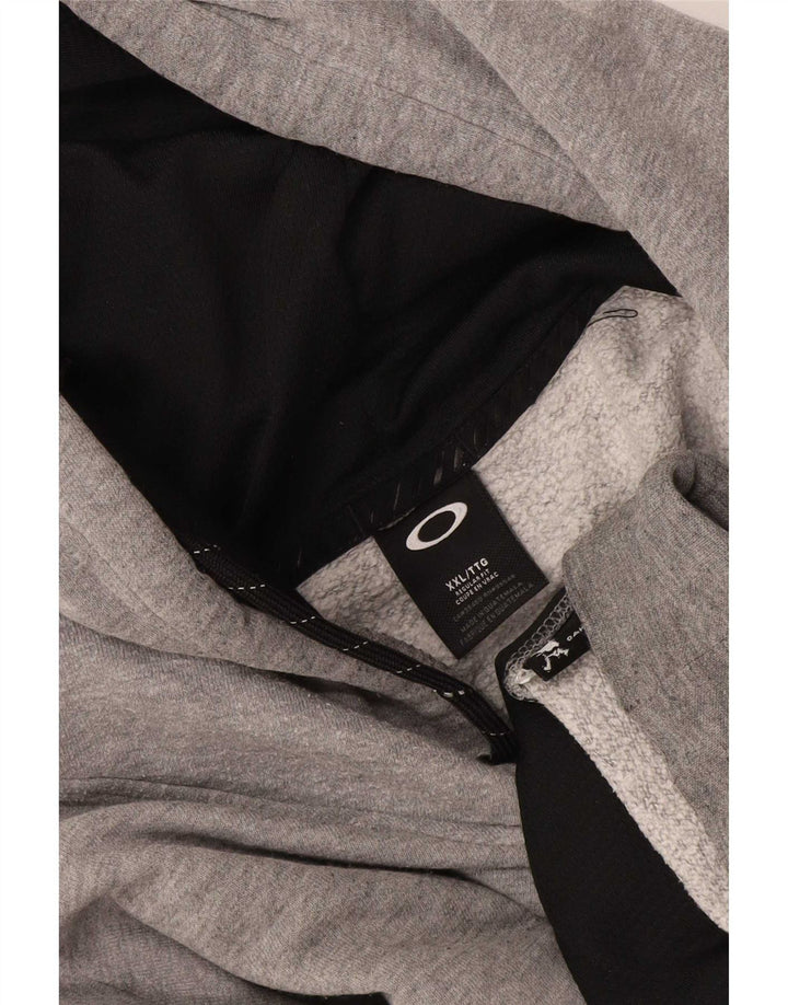 Oakley Mens Graphic Hoodie Jumper 2XL Grey Flecked