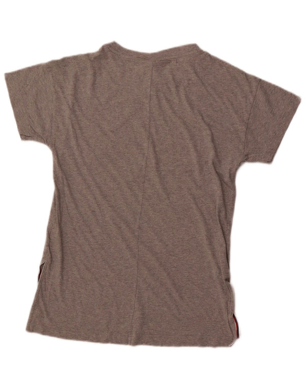 REEBOK Womens Classic Graphic T-Shirt Top UK 12 Medium Grey Cotton