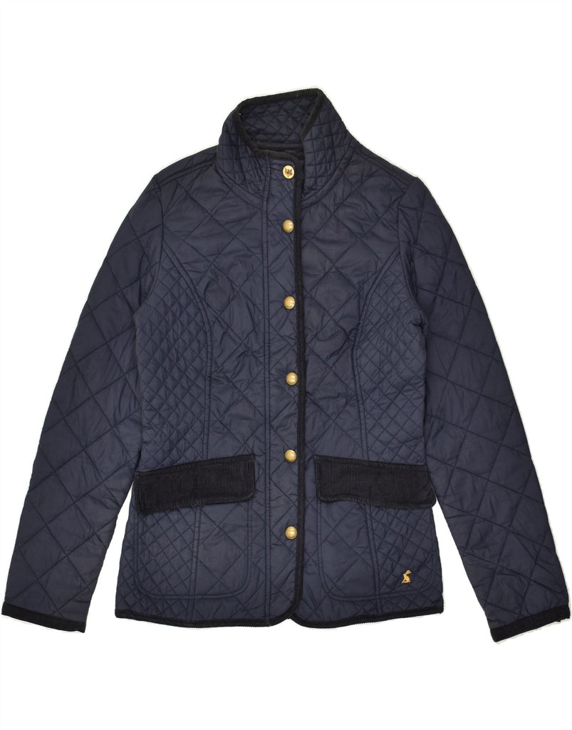 JOULES Womens Quilted Jacket UK 8 Small Navy Blue Polyamide | Vintage Joules | Thrift | Second-Hand Joules | Used Clothing | Messina Hembry 