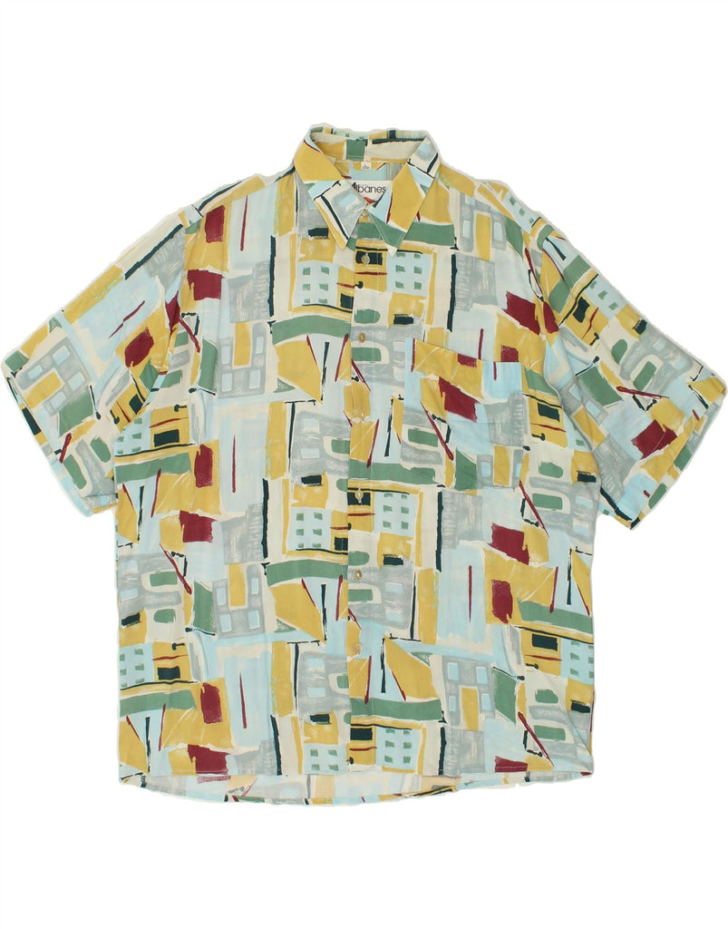 VINTAGE Mens Abstract Pattern Short Sleeve Shirt Large Multicoloured | Vintage Vintage | Thrift | Second-Hand Vintage | Used Clothing | Messina Hembry 