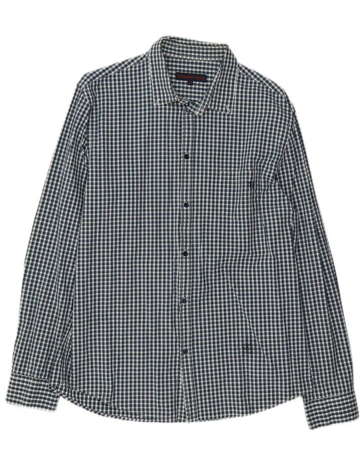 Trussardi Jeans Mens Shirt Size 42 Large Multicoloured Gingham