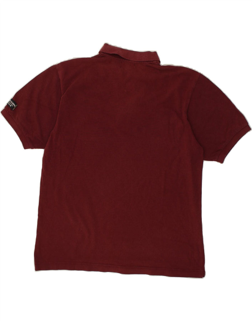 KAPPA Mens Polo Shirt Large Maroon Striped | Vintage Kappa | Thrift | Second-Hand Kappa | Used Clothing | Messina Hembry 