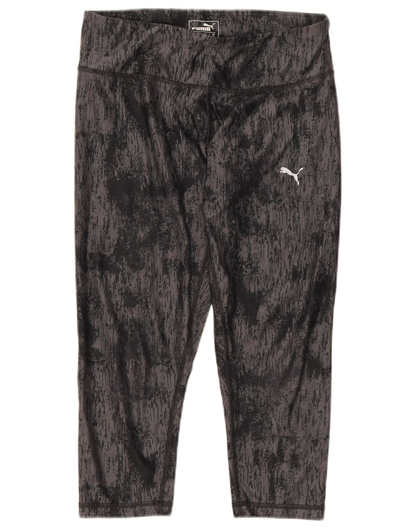 Puma Womens Capri Leggings UK 10 Small Black Tie Dye