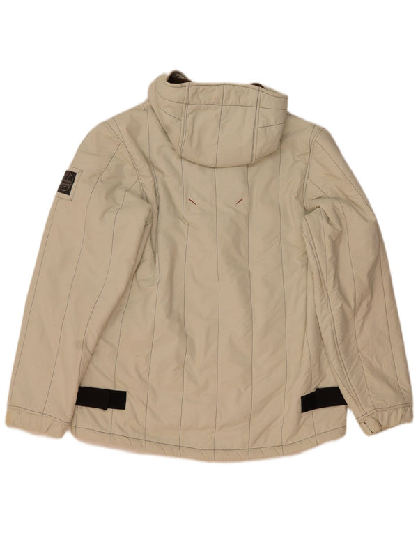 Murphy & Nye Mens Hooded Sherpa Padded Jacket UK 40 Large Beige