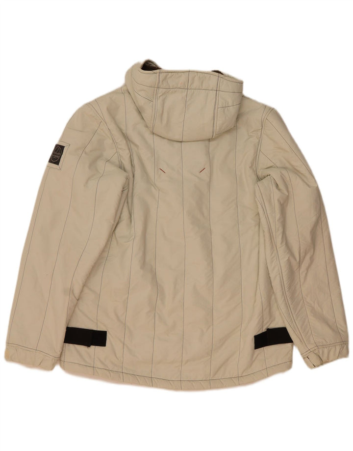 Murphy & Nye Mens Hooded Sherpa Padded Jacket UK 40 Large Beige
