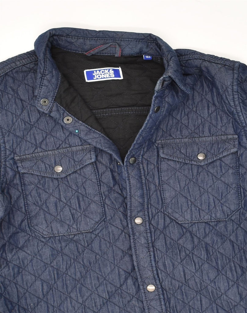 JACK & JONES Boys Quilted Jacket 13-14 Years Navy Blue Cotton | Vintage Jack & Jones | Thrift | Second-Hand Jack & Jones | Used Clothing | Messina Hembry 