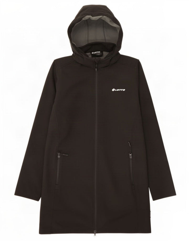 Lotto Womens Hooded Windbreaker Coat UK 16 Large Black Polyester