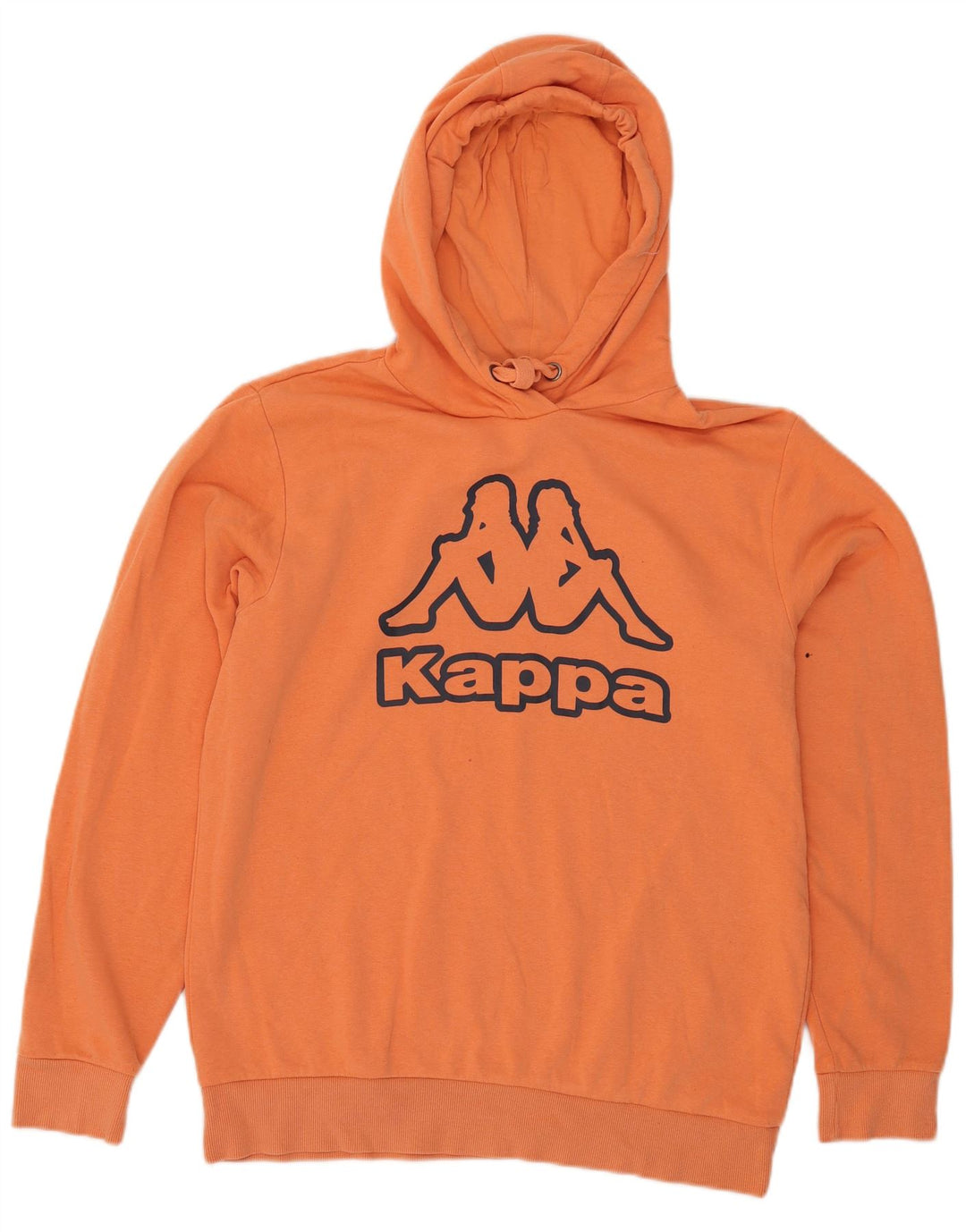 Kappa Mens Graphic Hoodie Jumper Medium Orange Cotton