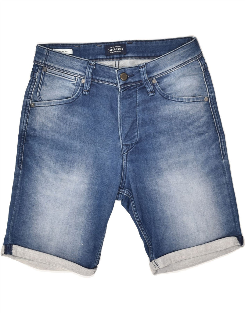 JACK & JONES Mens Regular Fit Denim Shorts Small W28 Blue Cotton | Vintage Jack & Jones | Thrift | Second-Hand Jack & Jones | Used Clothing | Messina Hembry 