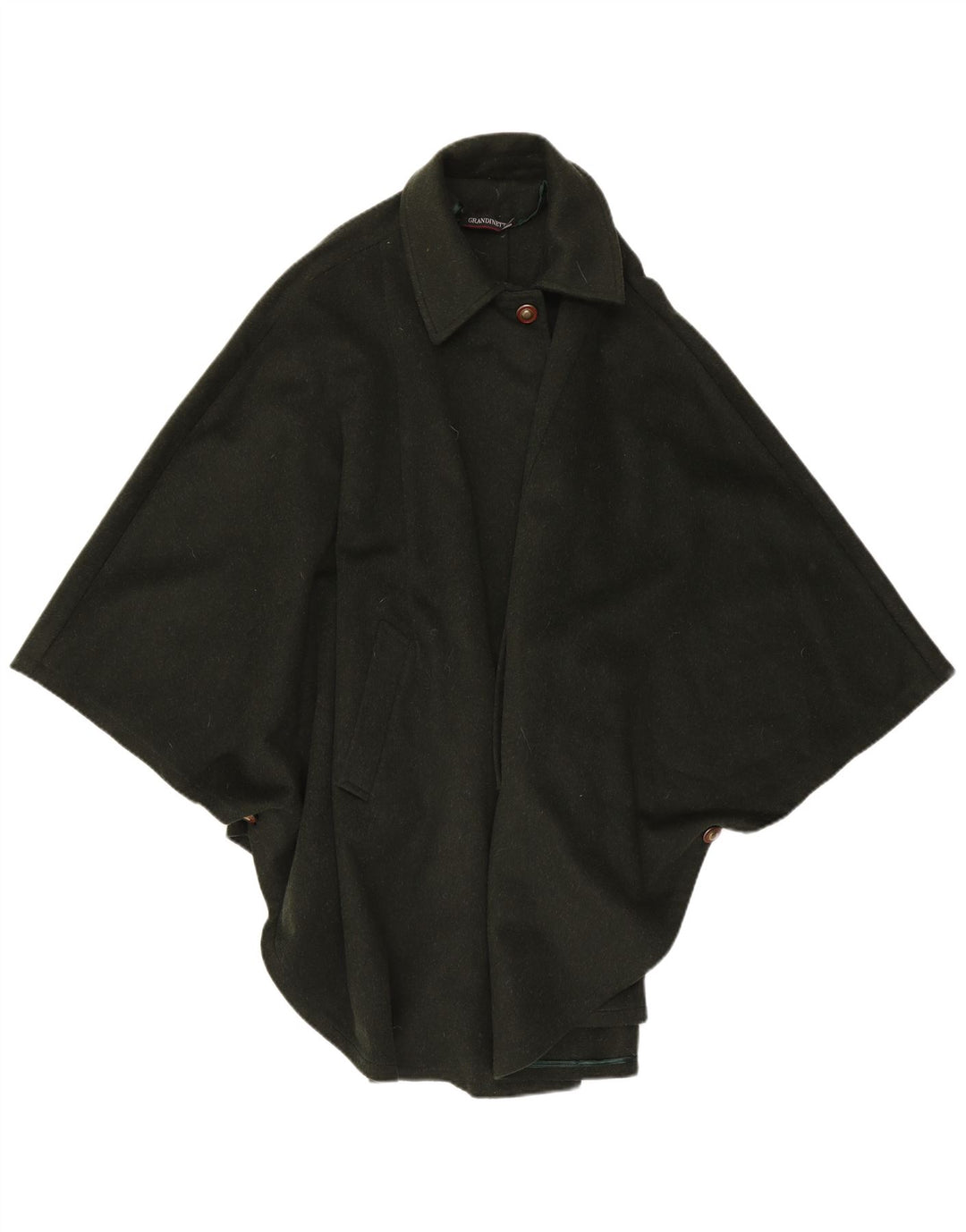 Moessmer Womens Cape Coat One Size Khaki Wool