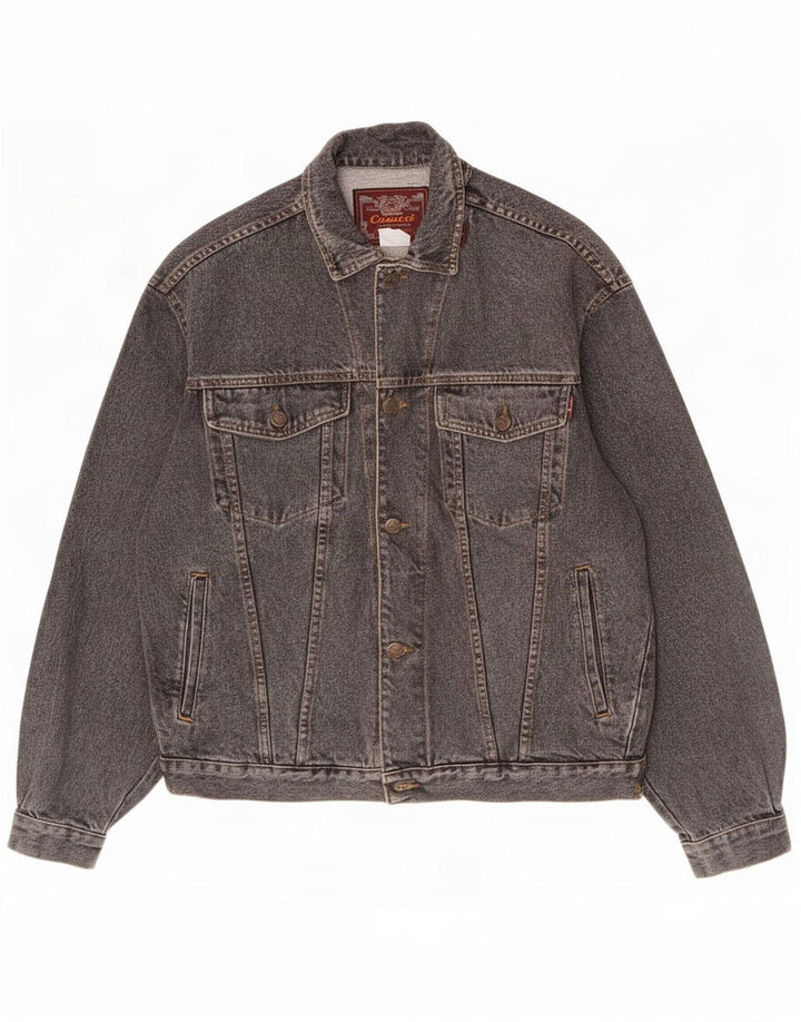 Casucci Mens Denim Jacket UK 38 Medium Grey Cotton