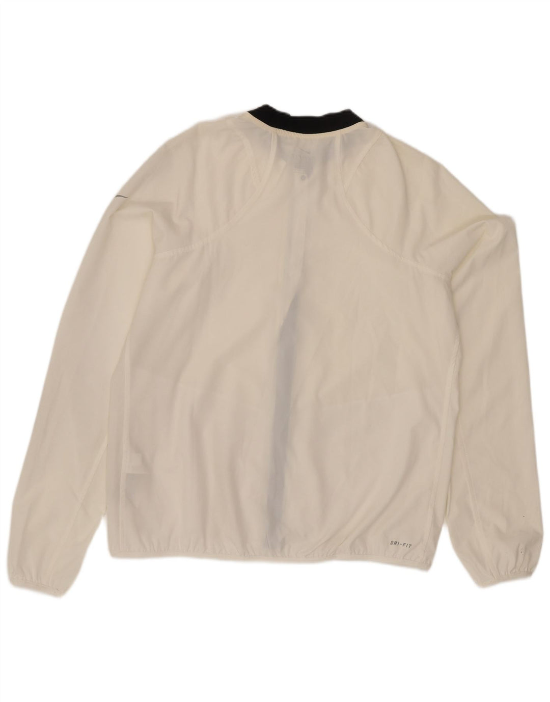 Nike Womens Dri Fit Tracksuit Top Jacket UK 16 Large White Colourblock