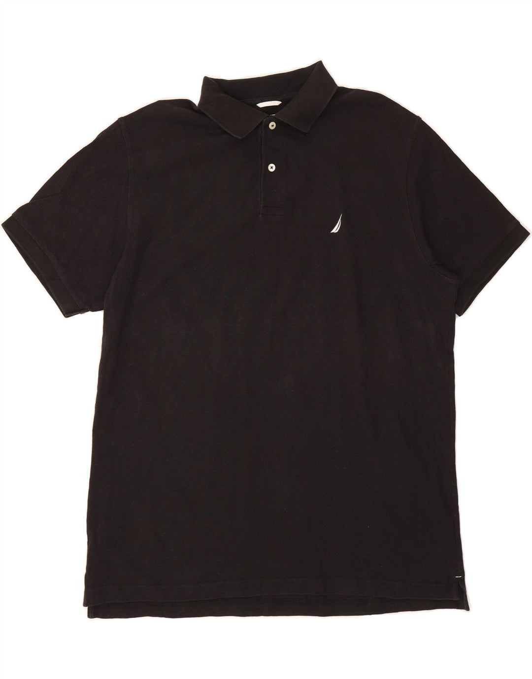 NAUTICA Mens Polo Shirt Large Black Cotton Vintage Nautica and Second-Hand Nautica from Messina Hembry 