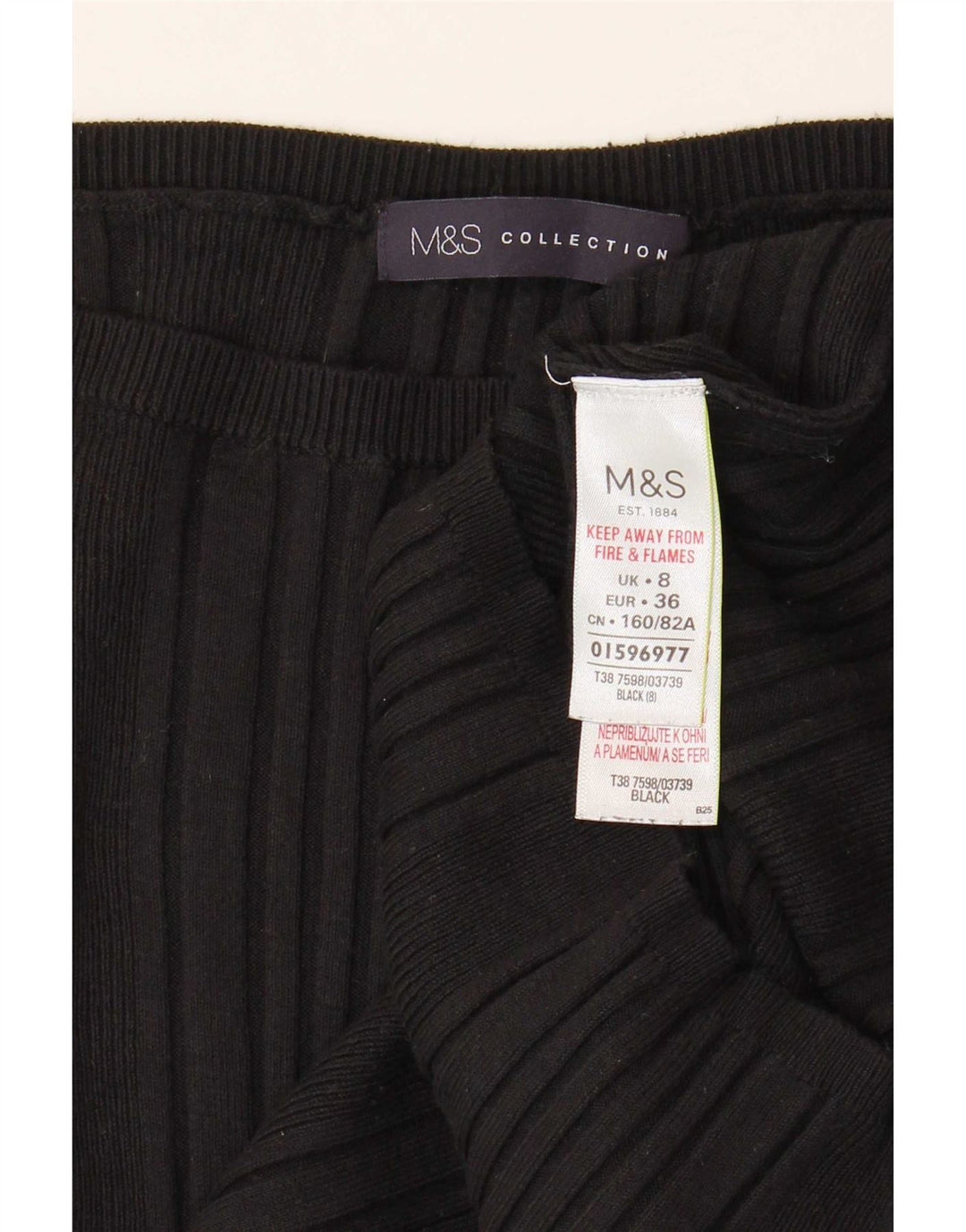 Marks & Spencer Womens Off Shoulder Top UK 8 Small Black Viscose