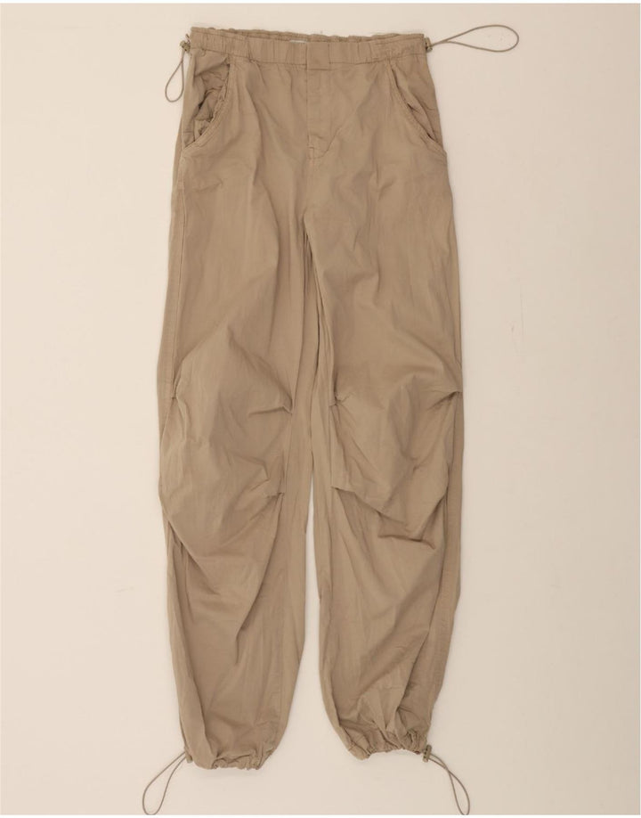 PULL & BEAR Womens Joggers Casual Trousers Small W27 L30 Beige Vintage Pull & Bear and Second-Hand Pull & Bear from Messina Hembry 