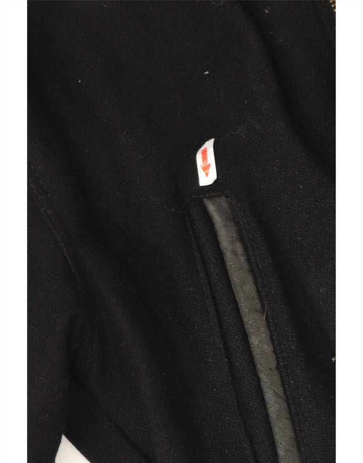 Vintage Mens Bomber Windbreaker Jacket UK 36 Small Black Colourblock