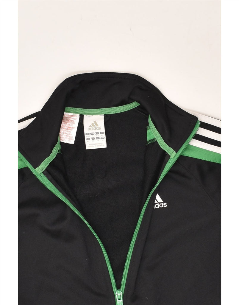 ADIDAS Boys Tracksuit Top Jacket 11-12 Years Black Polyester | Vintage Adidas | Thrift | Second-Hand Adidas | Used Clothing | Messina Hembry 