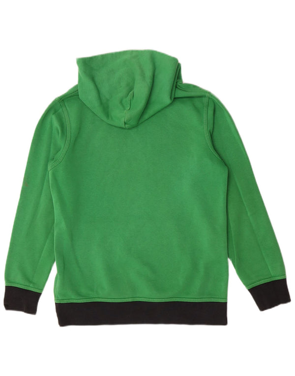 Nike Boys Hoodie Jumper 12-13 Years Large Green Cotton
