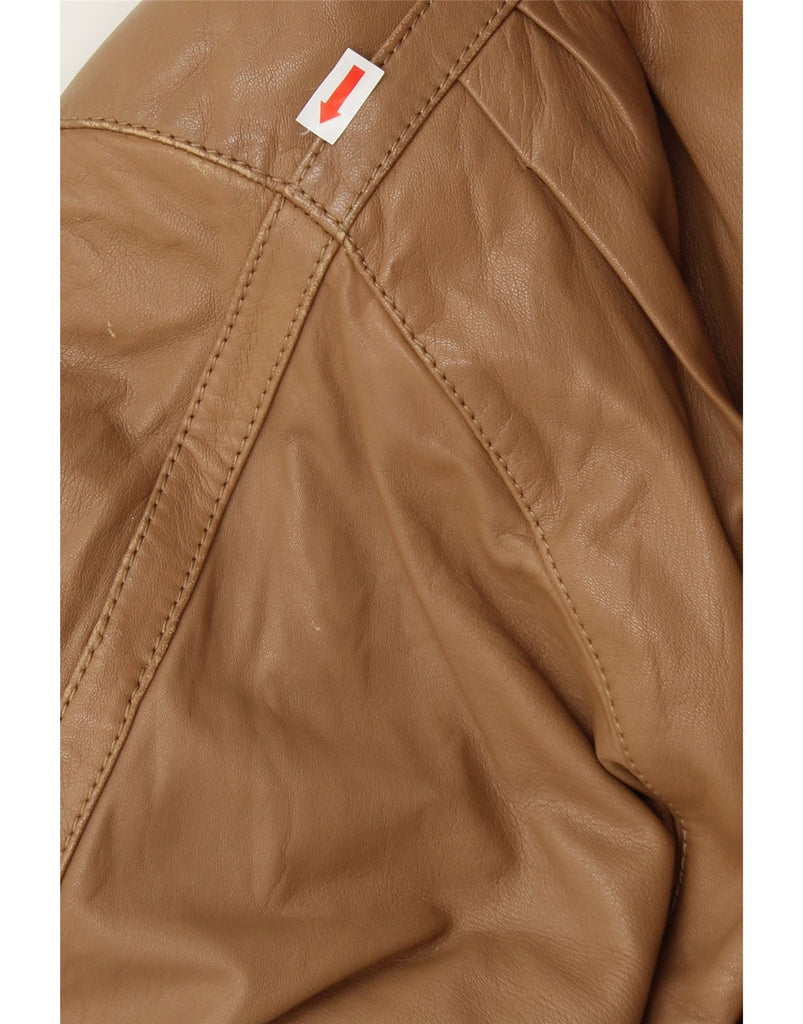 VINTAGE Womens Leather Jacket UK 18 XL Brown Vintage Vintage and Second-Hand Vintage from Messina Hembry 