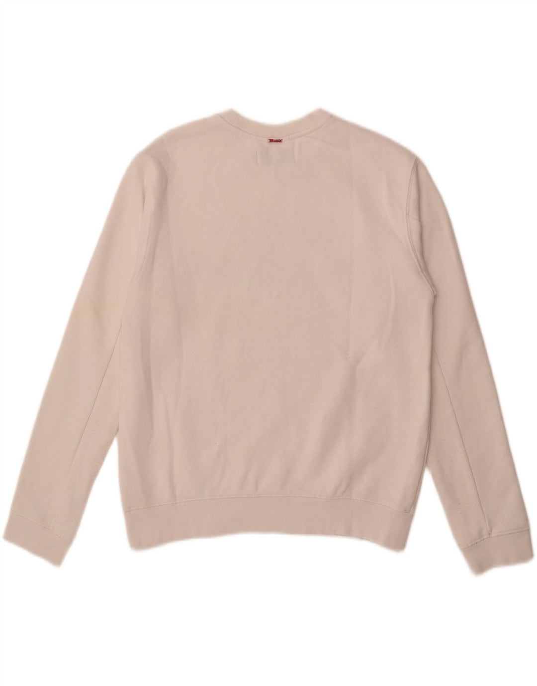 REPLAY Womens Graphic Sweatshirt Jumper UK 14 Medium White Vintage Replay and Second-Hand Replay from Messina Hembry 